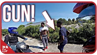 Chased down with a GUN!! They wanted our bikes!! [Chase and Yummi Adventure Series]