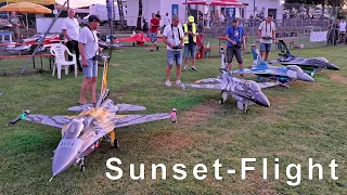 Jubiläums-Flugtag FMV Eppingen 2023 / Sunset-Flight 4x F16 XXL