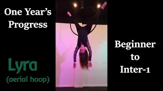 One Year of Lyra (Aerial Hoop): Progress Compilation