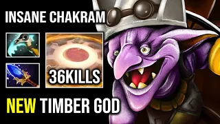 NEW TIMBER GOD Insane No Fear Double Chakram 100% Cut Down Everyone on the Map Dota 2