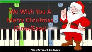 We Wish You A Merry Christmas Slow Easy Piano Tutorial