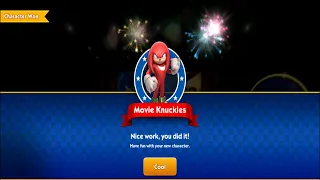 Sonic Dash - Movie Knuckles NEw Character Unlocked - All Runners Unlocked - Android Gameplay