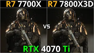 RYZEN 7 7700x vs RYZEN 7 7800X3D | Test in 18 Games | RTX 4070 Ti
