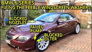 BMW 6-SERIES WINDSHIELD WASHER AND WASHER PUMP FIXES