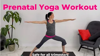 Prenatal Yoga Workout (Pregnancy Yoga) - safe for all trimesters