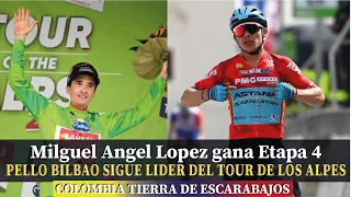 RESUMEN ETAPA 4 Gran ataque de Miguel Ángel López a falta de 3 KM a meta y gana la etapa