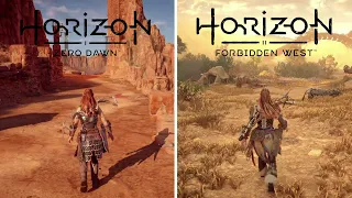 Horizon Forbidden West vs Horizon Zero Dawn | Side By Side Comparison