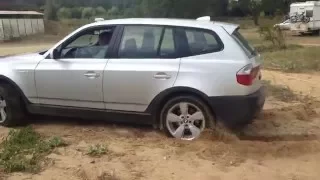 BMW E83 X3 offroad in the sand