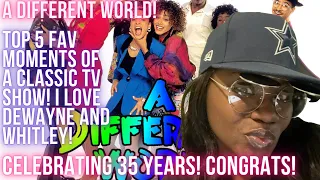 A DIFFERENT WORLD TOP 5  DEWAYNE AND WHITLEY MOMENTS CELEBRATING 35 YEARS