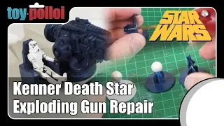 Vintage Star Wars Death Star Exploding Gun Launcher repair - Toy Polloi