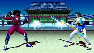 Soul Edge ( PlayStation ) Taki Playthrough / BOTH ENDINGS!