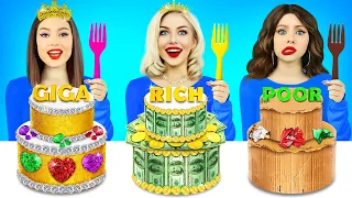 Rich vs Broke vs Giga Rich Food Challenge | Funny Situations with Sweets by Turbo Team