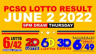 9PM LOTTO RESULT TODAY JUNE 2 2022 THURSDAY| 2D 3D 6D 6/42 6/49 [Complete Details]