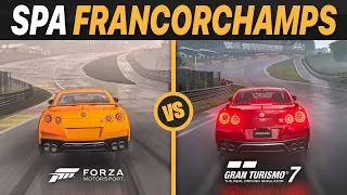 Forza Motorsport 🆚 Gran Turismo 7 | Comparison | Only 1 Lap ❯ Heavy Rain - Spa-Francorchamps