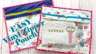 EASY Vinyl Zipper Pouch // Sewing Tutorial!