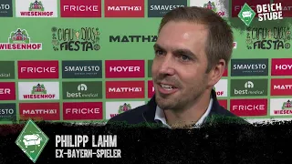 „Tolle Atmosphäre“: Philipp Lahm begeistert vom Abschiedsspiel von Werder Bremens Claudio Pizarro!