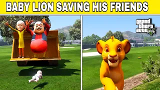 GTA V : LION MOM LIONESS SAVING BABY | #shorts