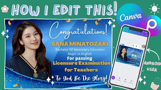 How to edit a Congratulations Tarpaulin using Canva| Android Users| Canva Tutorial