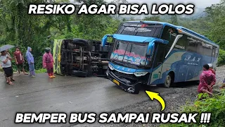 Bumper Bus Sampai Rusak !!! Bahaya Besar Sangat Mengancam Ketika Melewati Tanjakan Batu Jomba Ini