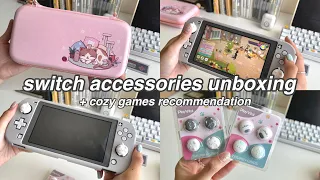 Nintendo Switch Lite Accessories Unboxing // Cozy Games Recommendation // Chill ASMR