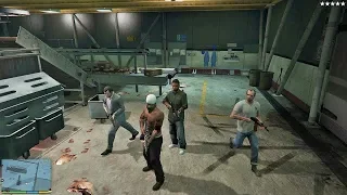 GTA 5 - Franklin, Lamar, Michael and Trevor's Five Star Escape From RAVEN SLAUGHTERHOUSE