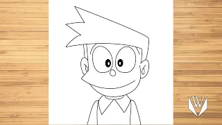 How to draw Suneo Step by step, Easy Draw | Free Download Coloring Page