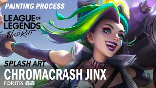 ChromaCrash Jinx   League of Legends：Wild Rift Splash Art Video Process