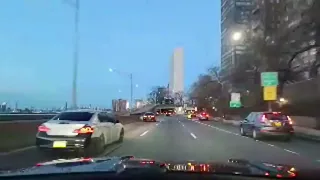 Flame Spitting Exhaust Race Car Sounds like Gunshots on FDR Drive