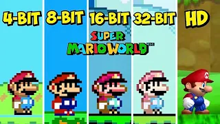 Super Mario World 4-BIT vs 8-BIT vs 16-BIT vs 32-BIT vs HD [which is best?]