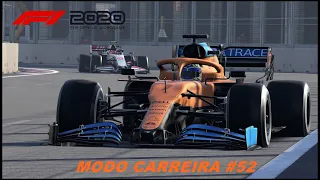 F1 2020 MODO CARREIRA #52 (AZERBAIJÃO):CORRIDA AGRESSIVA E BOA