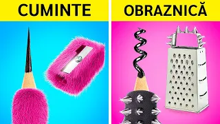 TRUCURI ȘCOLARE INGENIOASE ȘI IDEI DE RECHIZITE DIY || Eleva cuminte vs cea obraznică – 123 GO Like!