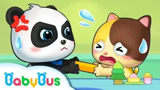 Both Baby Panda and Baby Kitten Want the Toy | Sharing Song | Good Habits Song | Kids Songs |BabyBus