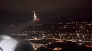 Night landing at Bergamo Orio al Serio