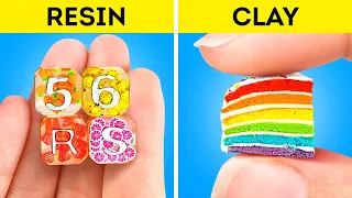 EPOXY RESIN vs POLYMER CLAY || Miniature Crafts You'll Love