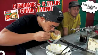 IT'S A PRANK! EATING 6 NOODLES + 6 EGGS FOR ONLY 1 MINUTE BESIDE UNKNOWN PEOPLE, THEY SHOKED!