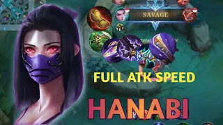 SAVAGE &MANIAC!! HANABI FULL ATTACK SPEED BUILD.!!!