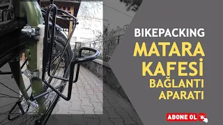 Bikepacking Matara Kafesi Bağlantı Aparatı ~87 - Deliksiz bisiklet maşaları için bağlantı aparatı.