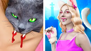 How to Become a Vampire Kitty | Extreme Makeover from Hello Kitty to Vampire