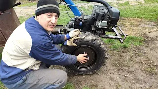 Weighted the wheels of the walk-behind tractor. What is the best way to do this?