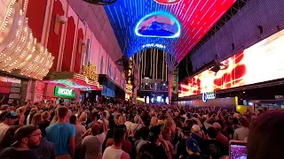 LAS VEGAS DOWNTOWN FREMONT STREET NIGHT AND DAY SCENES 2019