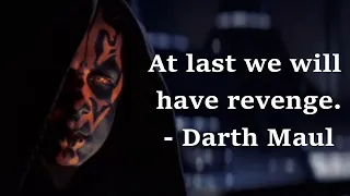 All Darth Maul Lines In Star Wars The Phantom Menace