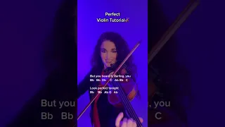 Ed Sheeran Perfect Violin Tutorial🎻 by Susan Holloway #shorts