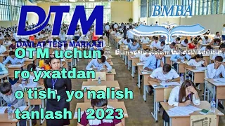 DTM | qabul uchun roʻyxatdan oʻtish | 2023-2024