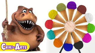 Una Ruleta de Helados Pintados de Colores | Chiki-Arte Aprende a Dibujar