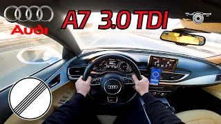 2011 Audi A7 3.0 TDI 204hp FWD Stage 1 | 100-200 km/h | Acceleration on German Autobahn 🏎