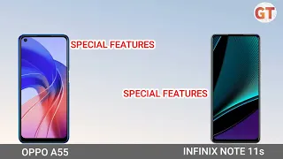 OPPO A55 VS INFINIX NOTE 11s  COMPARISON