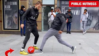 PUBLIC NUTMEGS IN LONDON !? (Crazy reactions)