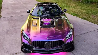 800 HP 2017 AMG GTS Darwinpro Aero Kit, Limited Edition Inozetek Celestial Unicorn Wrap