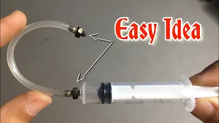 HOW TO MAKE RC EXCAVATOR Hydraulic Cylinder Oil Connector with An Amazing Simple DIY Idea