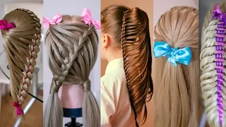 Топ 5 Оригинальных причёсок из кос для выпускного из детского сада  Детские причёски  Hair tutotial